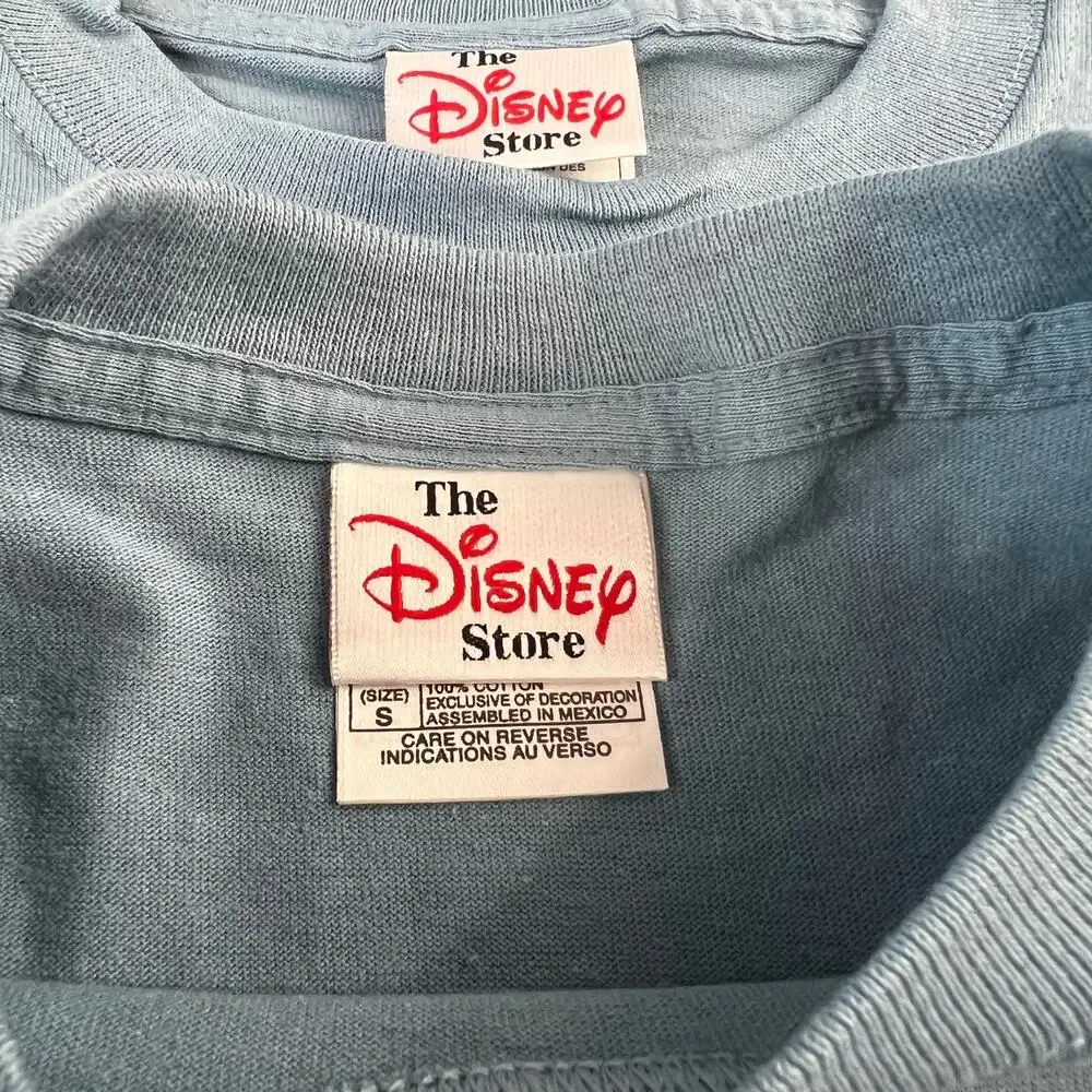 Disney Store Blue Cotton Blank T-shirt Lot Kids size Small Craft Embroidery